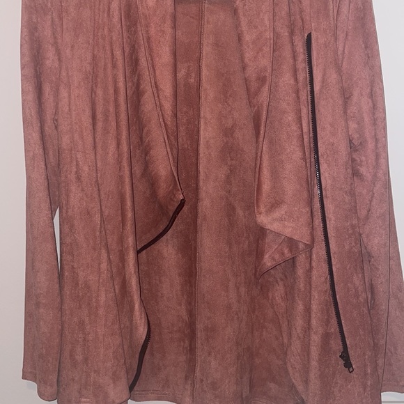 Womens Light Weight Suede Blazer Size Small Worn Once - Picture 3 of 3